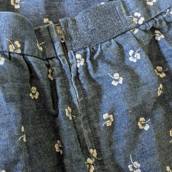 Elegant Blue Floral Maxi Skirt - Picture 5 of 5